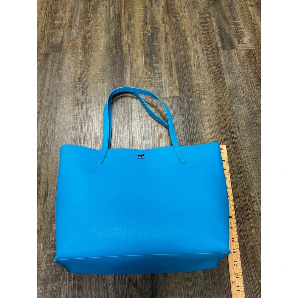 Marc Tetro Blue Dog Print Tote Bag and Matching Cosmetic‎ Pouch Set Please Read